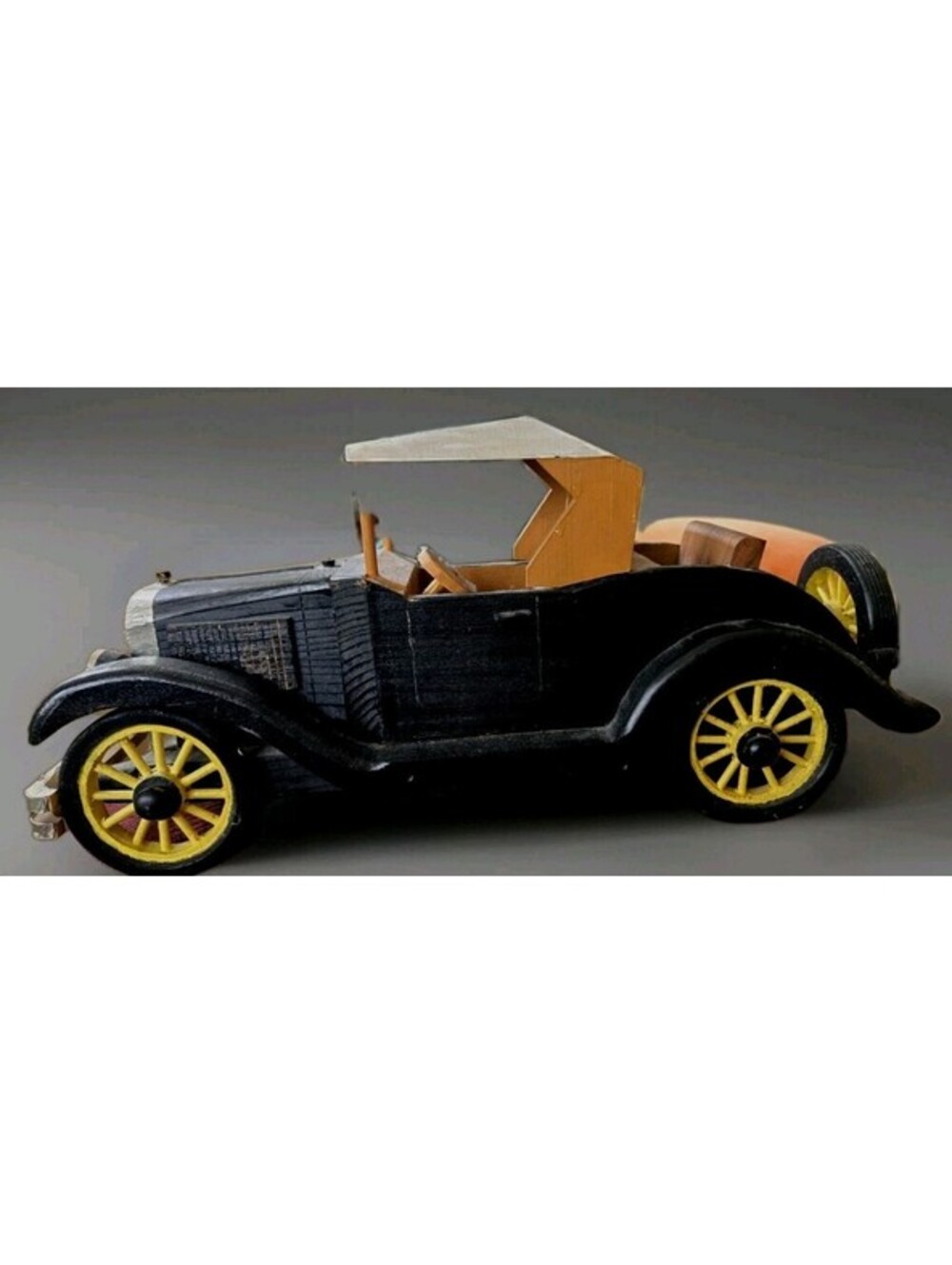 Wooden Artisan 1930 Model A Ford Roadster 15" Long By 5" Wide